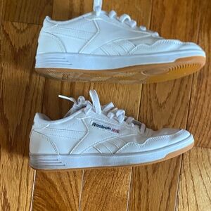 Reebok White Sneakers with Tan Sole